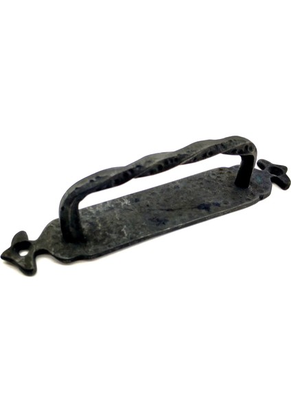 Antika Tarz Dekoratif Pirinç Burgulu Çekme Kol - 205X33 mm Oksit