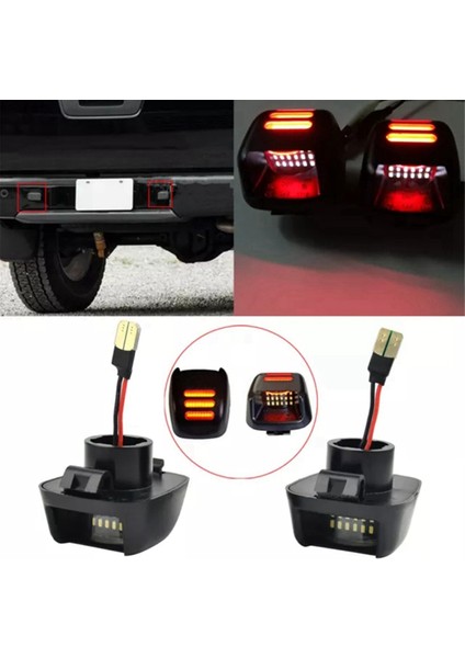 Çift LED Plaka Işıkları Arka Işık Stop Lambası Nissan Navara D40 Frontier Armada Titan Xterra Suzuki Ekvator Için (Yurt Dışından)