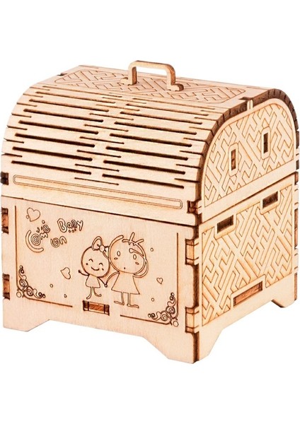 Ahşap 3D Bulmaca Hazine Kutusu Müzik Modeli Eğitim El Yapımı Dıy Bulmaca Müzik Kutusu (Yurt Dışından) modelleri