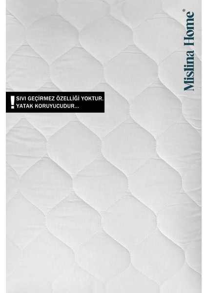 Mislina Kapitone Eko Pamuklu Full Kenar Tek Kişilik Yatak Koruyucu Fitted 90 x 200