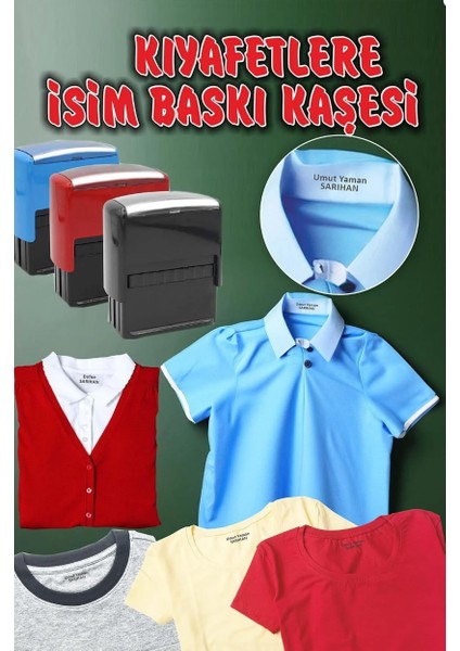 Kıyafetlere Isim Baskı Kaşesi / Kıyafet Kaşesi / Kumaş Elbise Kaşesi
