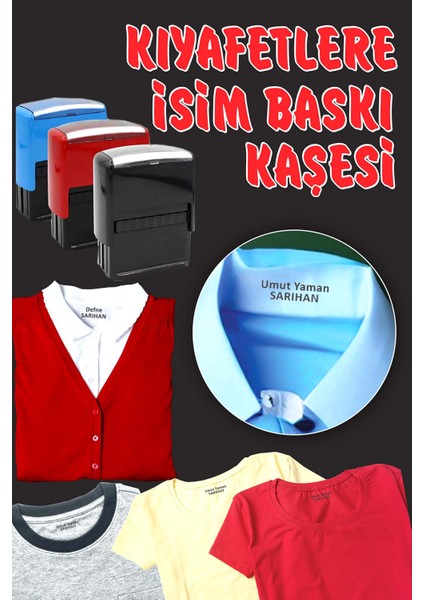 Kıyafetlere Isim Baskı Kaşesi / Kıyafet Kaşesi / Kumaş Elbise Kaşesi indirimleri