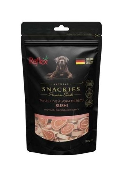 Snackies Natural Tavuklu Ve Balıklı Sushi Tahılsız Köpek Ödül Maması 90 gr