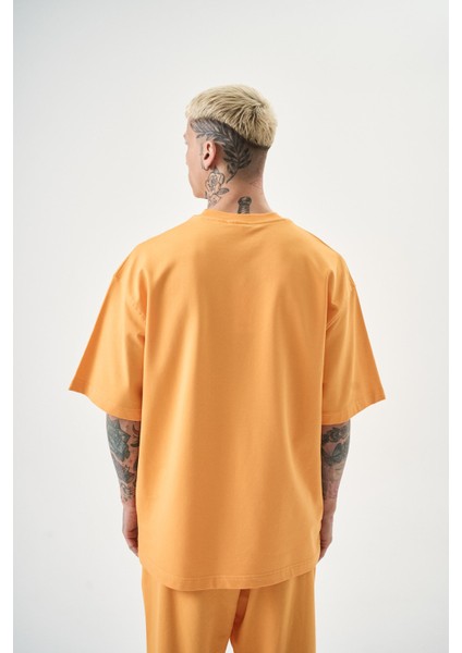 Erkek Basic T-Shirt Oranj modelleri