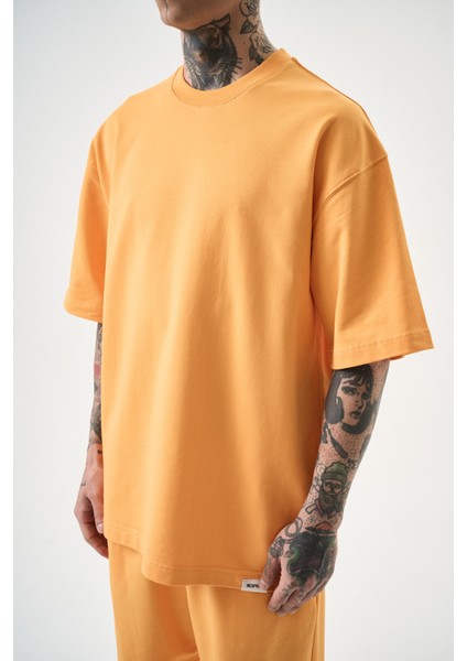 Erkek Basic T-Shirt Oranj fırsatları