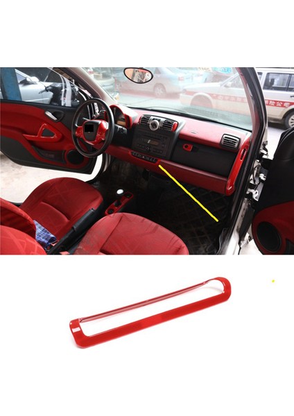 Mercedes Benz Smart 2009-2015 Için Araba Merkezi Kontrol Kapı Kilidi Anahtarı Düğme Kapağı Trim Çerçeve Etiket Aksesuarları, Kırmızı (Yurt Dışından) modelleri