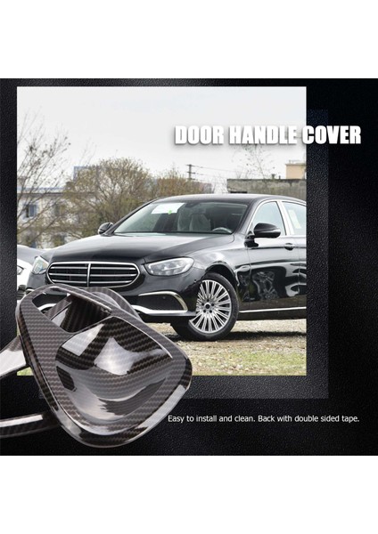 Araba Iç Kapı Kolu Kase Kapağı Trim Etiket Mercedes Benz Smart 451 Fortwo 2010-2014 Aksesuarları, Karbon Fiber (Yurt Dışından) modelleri