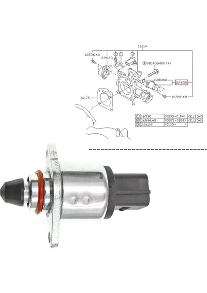 Iac Rölanti Hava Kontrol Vanası 1993-1999 Suu Impreza Hava Kontrol Vanası Assy 22650-AA240 A33-660-R00 22650AA240 (Yurt Dışından) fiyatları