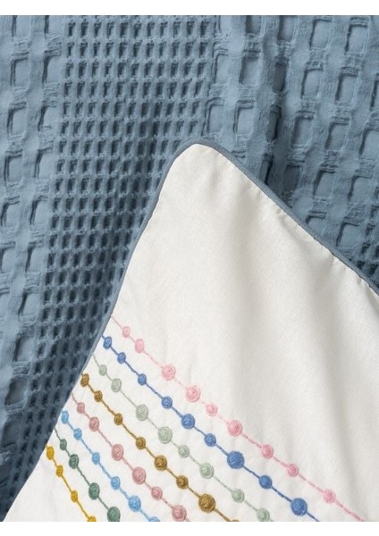 Mulvxurg URG02 Aura Çift Kişilik Pike Takımı Pebble Indigo (Mulvix)