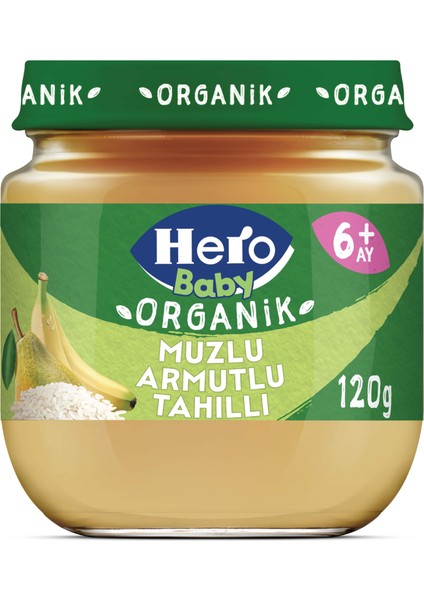 Organik Muz Armut Tahıllı Kavanoz Mama