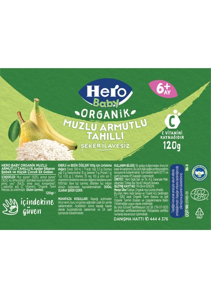 Organik Muz Armut Tahıllı Kavanoz Mama indirimleri