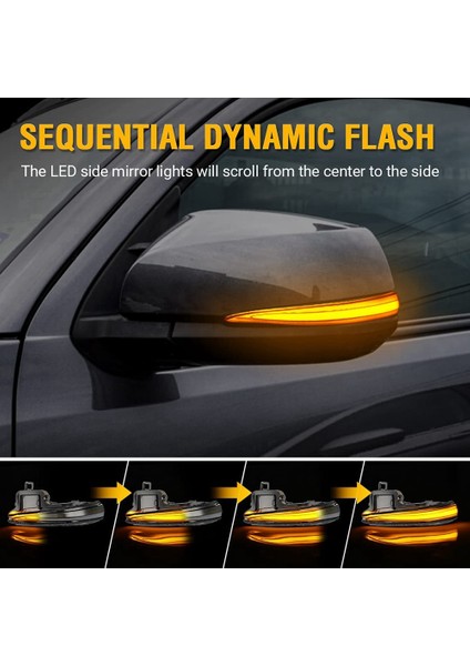 1 Çift Dikiz Aynası Yan Işıklar Dinamik Dönüş Sinyali Lambası Toyota Rav4 Alphard Tacoma N300 Gösterge Amber Işık (Yurt Dışından) fiyatları