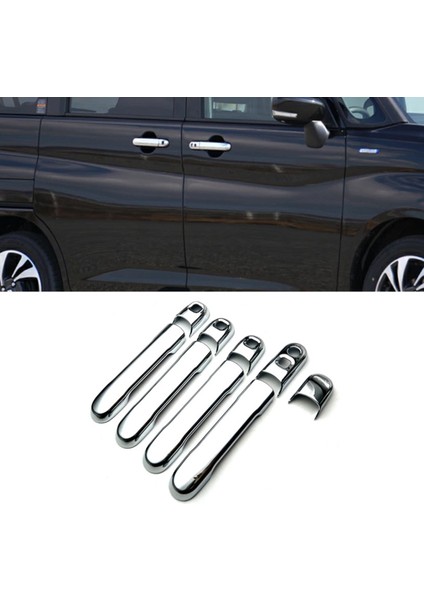 Suzuki Solio Bandit 2021 2022 Araba Krom Kapı Kolu Kapağı Trim Dekoratif Çıkartma Dış Aksesuarlar,a (Yurt Dışından)