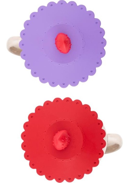 2 Adet Toz Geçirmez Isı Koruyucu Bardak Kapağı, Çilek Figürlü Silikon Bardak Kapağı 2’li Set fiyatları