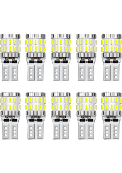 10X T10 W5W LED Canbus Ampuller 168 194 3014 Smd Araba Park Lambası Plaka Lambası Boşluk Lambaları Okuma Lambaları Beyaz (Yurt Dışından)
