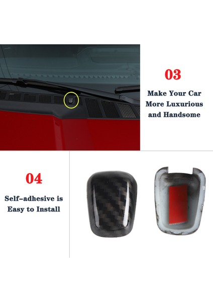 Kırmızı Ön Cam Silecek Meme Dekorasyon Kapağı Trimi - Dodge Ram Durango - Chrysler 300C (Yurt Dışından) fırsatları