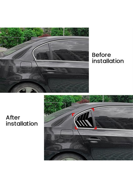 Araba Arka Cam Panjur Kapağı Döşeme Pencere Panjuru Yan Havalandırma Döşemesi Bmw 5 Serisi E60 2004-2010 Parlak Siyah (Yurt Dışından)