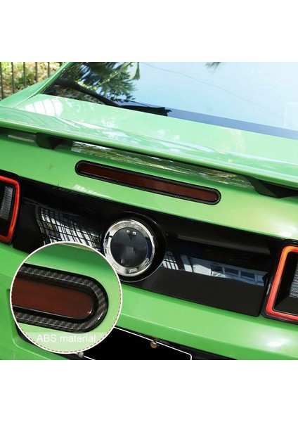 Arka Yüksek Üçüncü Fren Lambası Çerçeve Trim Dekor Kapak Çıkartmalar Ford Mustang 2010 2011 2012 2013 2014, Karbon Fiber (Yurt Dışından)