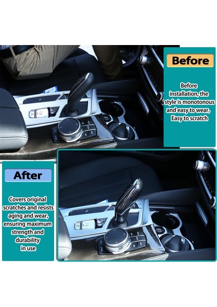 Bmw 5 7 Serisi G30 G11 G12 X3 X4 G01 G02 Araba Vites Topuzu Dekor Kapağı Trim Iç Aksesuarlar - Karbon Fiber (Yurt Dışından) fırsatları