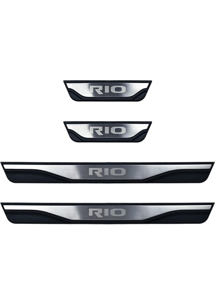 Paslanmaz Kapı Eşiği Tekmeleme Plakası Koruyucuları Trim Koruma Kapağı Araba Tasarımı Kıa Rıo 3 4 X-Lıne 2017-2020 (Yurt Dışından)