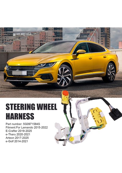 Vw Golf 7 Araba Çok Fonksiyonlu Direksiyon Simidi Kablosu 5G0971584S (Yurt Dışından) fırsatları