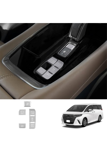 Toyota Alphard 40 Serisi Için El Freni Düğmesi Etiketi Alüminyum Vites Düğmesi Etiketi Üst Düzey Sürüm Gümüş (Yurt Dışından) modelleri