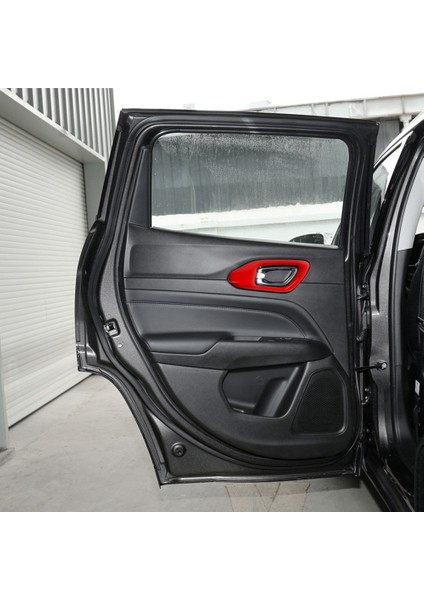 Jeep Compass 2021 2022 Için Araba Iç Kapı Kolu Paneli Kapak Trim Çerçeve Dekorasyon Çıkartması Aksesuarları, Kırmızı (Yurt Dışından) modelleri