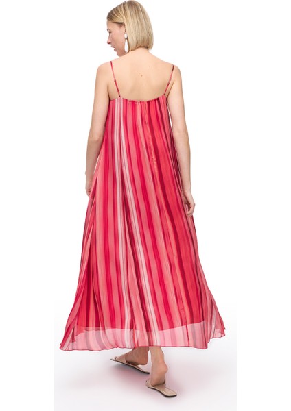 Çok Renkli Bras Regular Fit Degrade Uzun Boy Elbise indirimleri