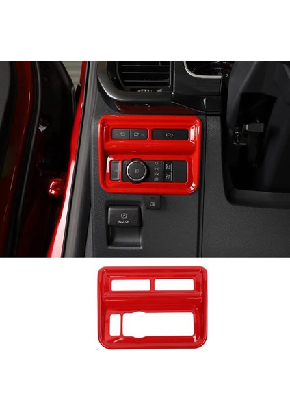 Ford F150 F-150 2021 2022 Araba Far Anahtarı Kontrol Paneli Kapağı Trim Çerçeve Dekor Etiket Aksesuarları, Kırmızı (Yurt Dışından) fiyatları