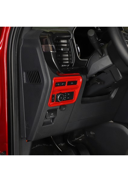 Ford F150 F-150 2021 2022 Araba Far Anahtarı Kontrol Paneli Kapağı Trim Çerçeve Dekor Etiket Aksesuarları, Kırmızı (Yurt Dışından) modelleri