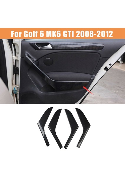 Karbon Fiber Araba Iç Kapı Kol Dayama Çekme Kolu Şerit Kapak Trim Için Golf 6 Mk6 -2008-2012 Aksesuarları (Yurt Dışından) fiyatları