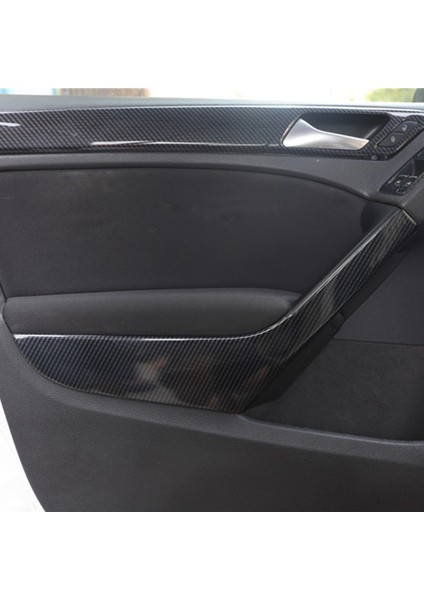 Karbon Fiber Araba Iç Kapı Kol Dayama Çekme Kolu Şerit Kapak Trim Için Golf 6 Mk6 -2008-2012 Aksesuarları (Yurt Dışından) modelleri