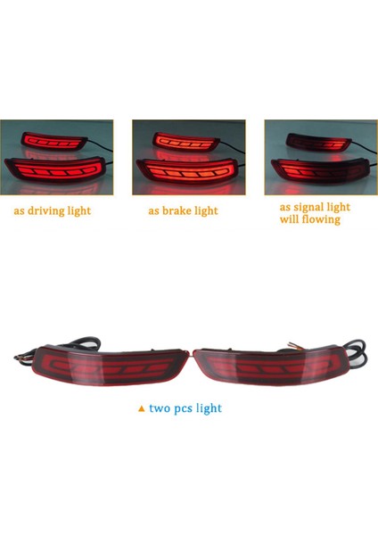 Adet LED Arka Sis Lambası Sürüş Işığı + Fren Lambası + Dönüş Sinyali Gösterge Reflektörü Toyota Corolla Altis 2014-2018 Için (Yurt Dışından)