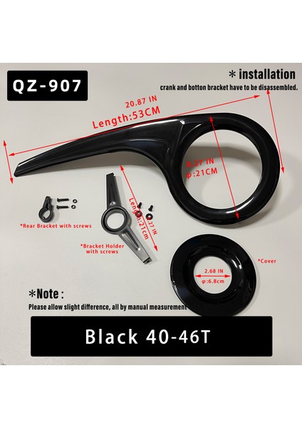 32-38T Şeffaf Siyah Tarzı Bisiklet Zincir Koruma Kılıfı 3 Boyutlu T Zincir ve Pinyonlu Kolu Koruyucu Bisiklet Aksesuarları (Yurt Dışından) fırsatları