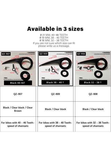 32-38T Şeffaf Siyah Tarzı Bisiklet Zincir Koruma Kılıfı 3 Boyutlu T Zincir ve Pinyonlu Kolu Koruyucu Bisiklet Aksesuarları (Yurt Dışından) indirimleri