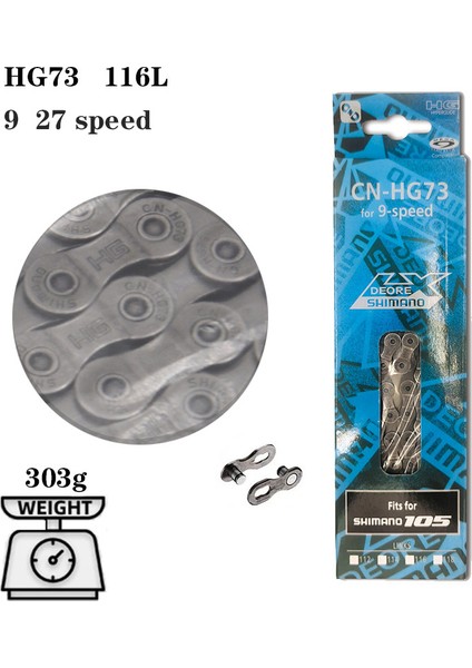 9 Hız HG73 Tarzı Hız Bisiklet Zincirleri IG51 HG40 HG53 HG54 HG73 HG75 HG95 HG601 HG701 Hg Bağlantıları Mtb Yol Yarış Bisikleti Zinciri (Yurt Dışından)