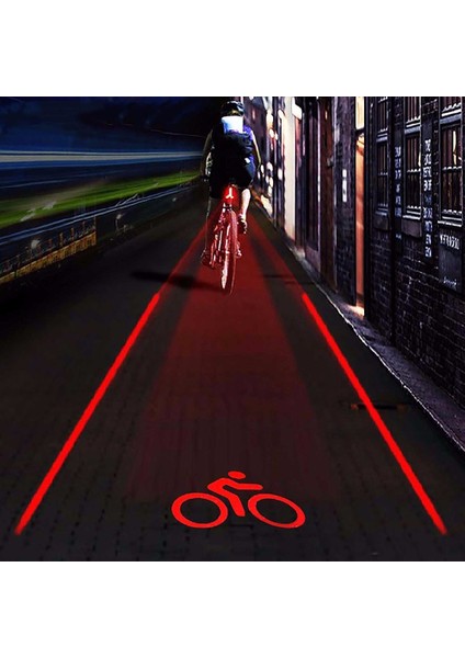 Siyah 3 Tarzı LED Bisiklet Işığı Gece 2 Lazer + 5 LED Arka Bisiklet Kuyruk Işığı Işın Bisiklet Logo Güvenlik Uyarı Kırmızı Arka Lamba Su Geçirmez #yj (Yurt Dışından) fiyatları