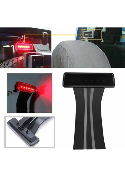 Araba Üçüncü Fren Durdurma Lambası 68048581AA Jeep Wrangler Jk 2007-2018 Arka Yüksek Montajlı Fren Sinyali LED Lambası Siyah (Yurt Dışından)