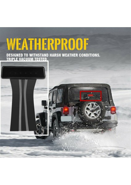 Araba Üçüncü Fren Durdurma Lambası 68048581AA Jeep Wrangler Jk 2007-2018 Arka Yüksek Montajlı Fren Sinyali LED Lambası Siyah (Yurt Dışından)