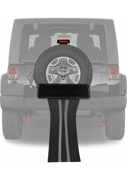 Araba Üçüncü Fren Durdurma Lambası 68048581AA Jeep Wrangler Jk 2007-2018 Arka Yüksek Montajlı Fren Sinyali LED Lambası Siyah (Yurt Dışından)