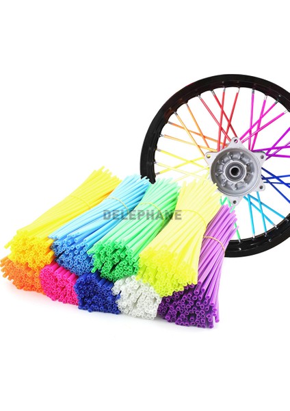 Mavi Stil Renkli Jant Kapsülleri Çocuklar Yol Dağ Bisikleti Motosiklet Bisikleti Tekerlek Rims Örgü Konuş Covers Dekorasyon (Yurt Dışından) fırsatları