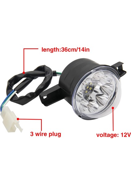 2 Adet 12 V LED Atv Ön Far 125CC 150CC 250CC 300CC Farlar Çin Taotao Jcl Baja Yamoto Kazuma Roketa (Yurt Dışından)