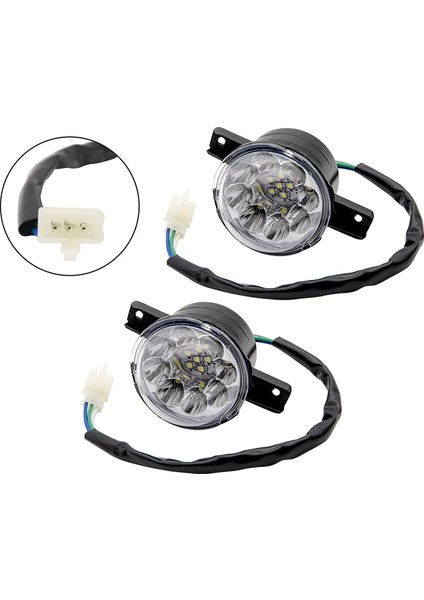 2 Adet 12 V LED Atv Ön Far 125CC 150CC 250CC 300CC Farlar Çin Taotao Jcl Baja Yamoto Kazuma Roketa (Yurt Dışından)