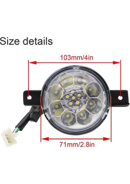 2 Adet 12 V LED Atv Ön Far 125CC 150CC 250CC 300CC Farlar Çin Taotao Jcl Baja Yamoto Kazuma Roketa (Yurt Dışından)