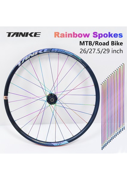 12 Adet 263MM Tarzı Inç Tekerlekli Dağ Yol Bisikleti Için Gökkuşağı Renkli Bisiklet Telleri ve Mamelonlar Paslanmaz Çelik Yüksek Dayanıklılık Bisiklet Telleri (Yurt Dışından) fırsatları