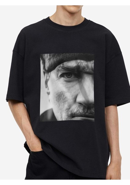 Tasarım Baskılı Oversize Kadın-Erkek Dtf Baskı Tshirt