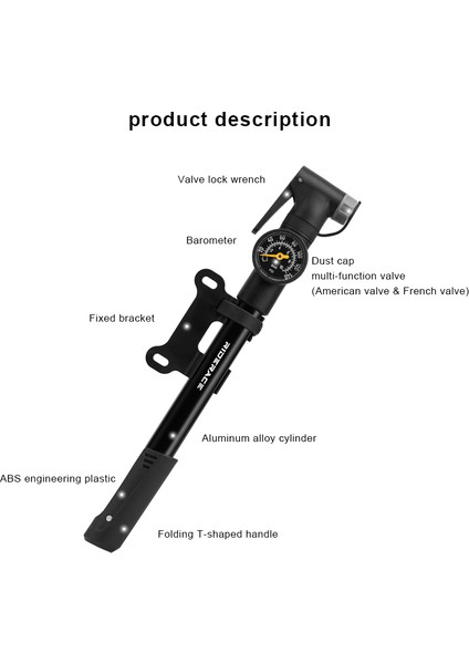 Siyah Stil Katlanabilir Bisiklet Pompası Manometreli Alüminyum Alaşım El Lastik Hava Pompası Mtb Yol Bisikleti Araba Scooter Schrader Presta Valf Av Fv Için (Yurt Dışından)
