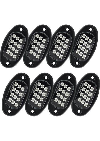 Rgb Kaya Işıkları, Uygulama Kontrolü ile Çok Renkli Alt Aydınlatma Kiti Yanıp Sönen Müzik Modu Su Geçirmez Tekerlek Kuyusu Işığı, 8 Pod (Yurt Dışından)