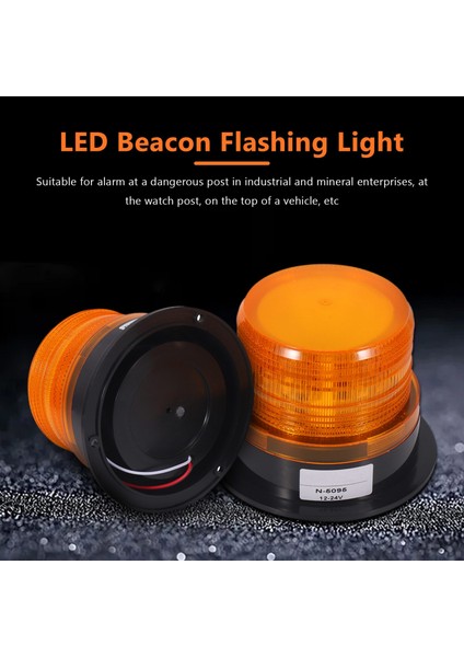 x Amber LED Beacon Strobe Acil Durum Yanıp Sönen Işık Uyarı Lambası Kamyon 12V 24V (Yurt Dışından)