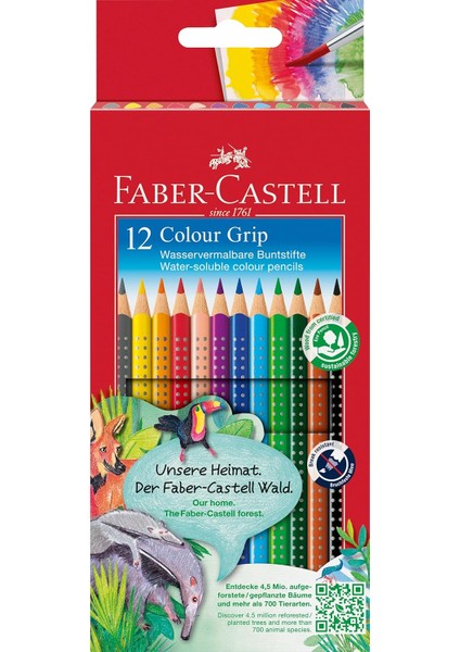 Grip 2001 Boya Kalemi, Karton Kutu, 12 Renk